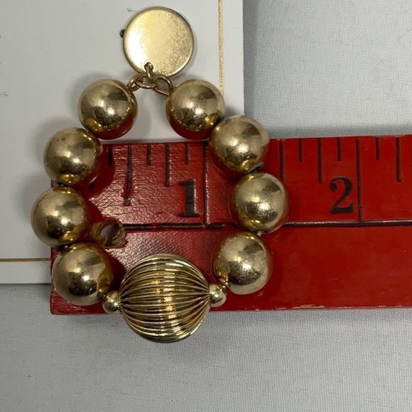 NWT Canvas gold tone dangle earrings - Picture 2 of 3